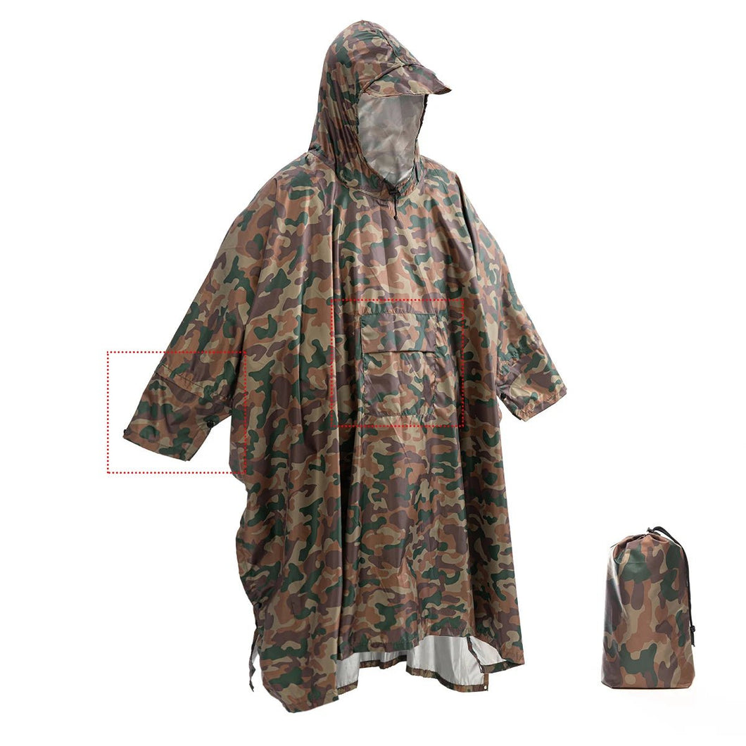 3 In 1 Military Poncho - Military Overstock
