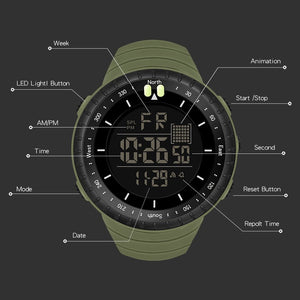 50M Waterproof Smart Watch - Military Overstock