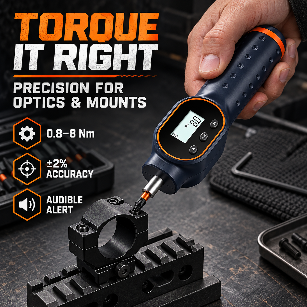 BattleGear™ - Digital Torque Screwdriver - Precision Optics & Mount Tool