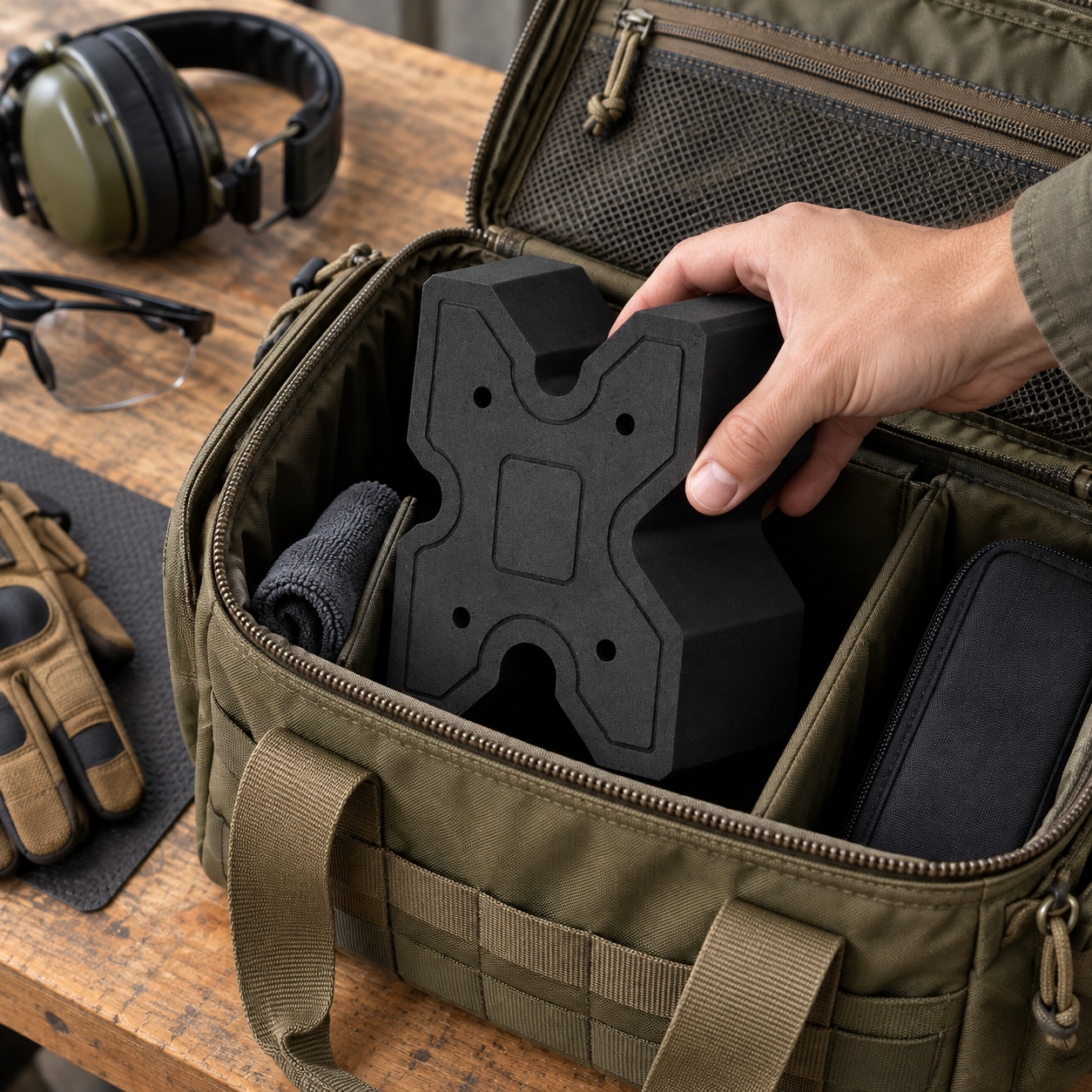 TacSight™ X-Block Tactical Bipod Shooting Rest - Lightweight Firearm Stabilizer