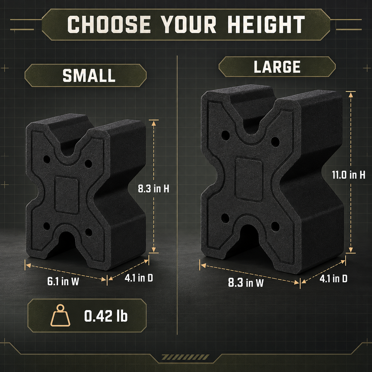 TacSight™ X-Block Tactical Bipod Shooting Rest - Lightweight Firearm Stabilizer