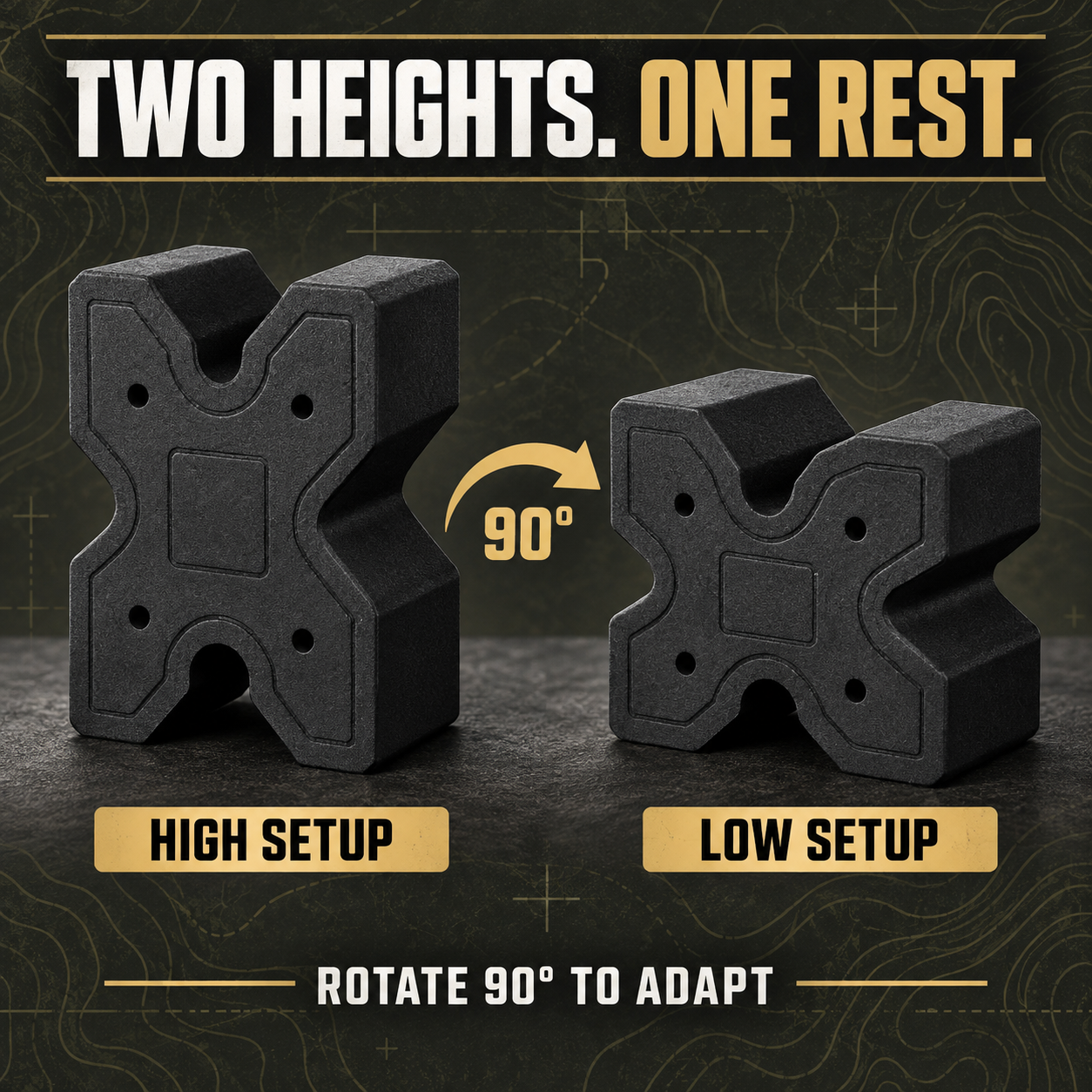 TacSight™ X-Block Tactical Bipod Shooting Rest - Lightweight Firearm Stabilizer