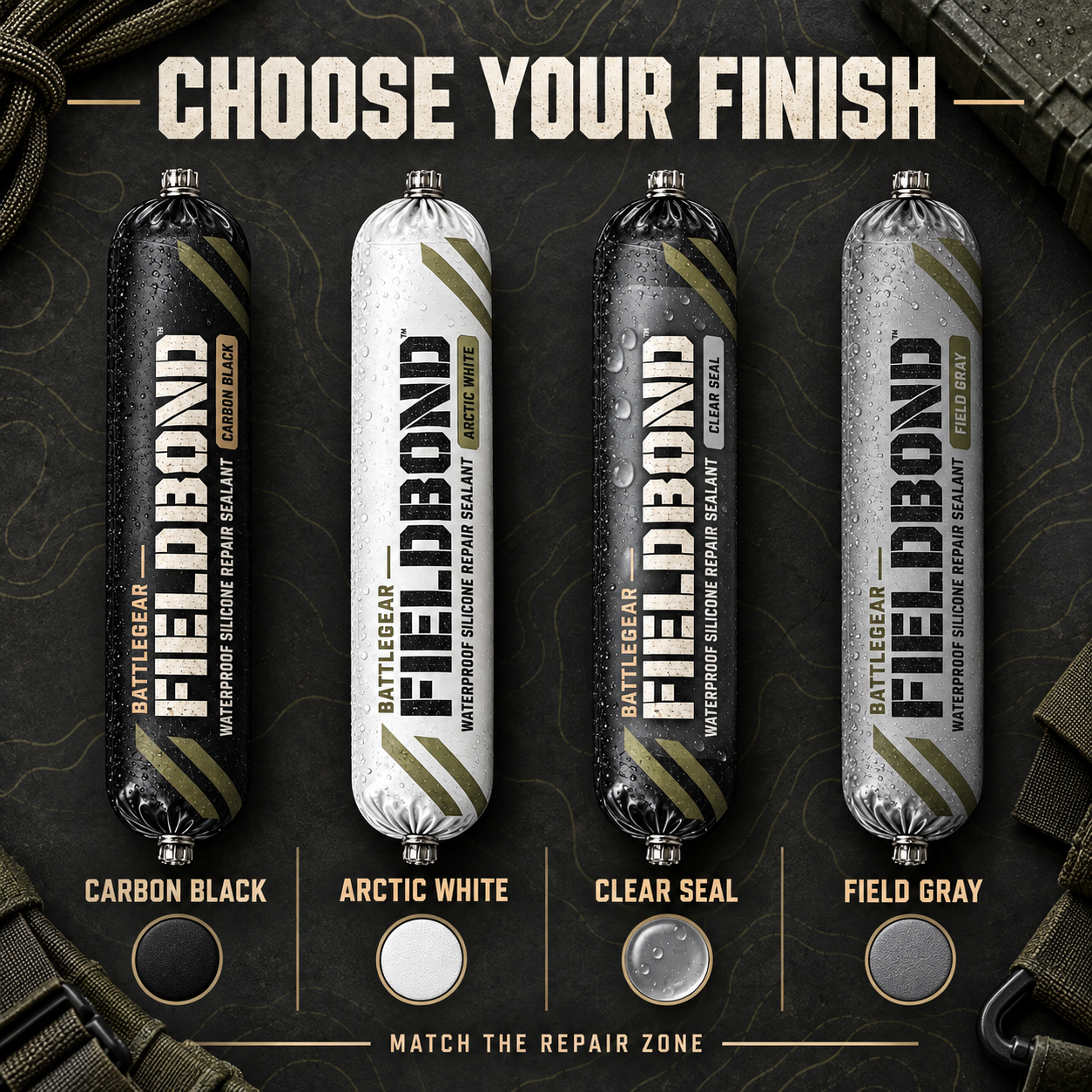 BattleGear™ FieldBond Waterproof Silicone Repair Sealant - All-Weather Field Repair Tube