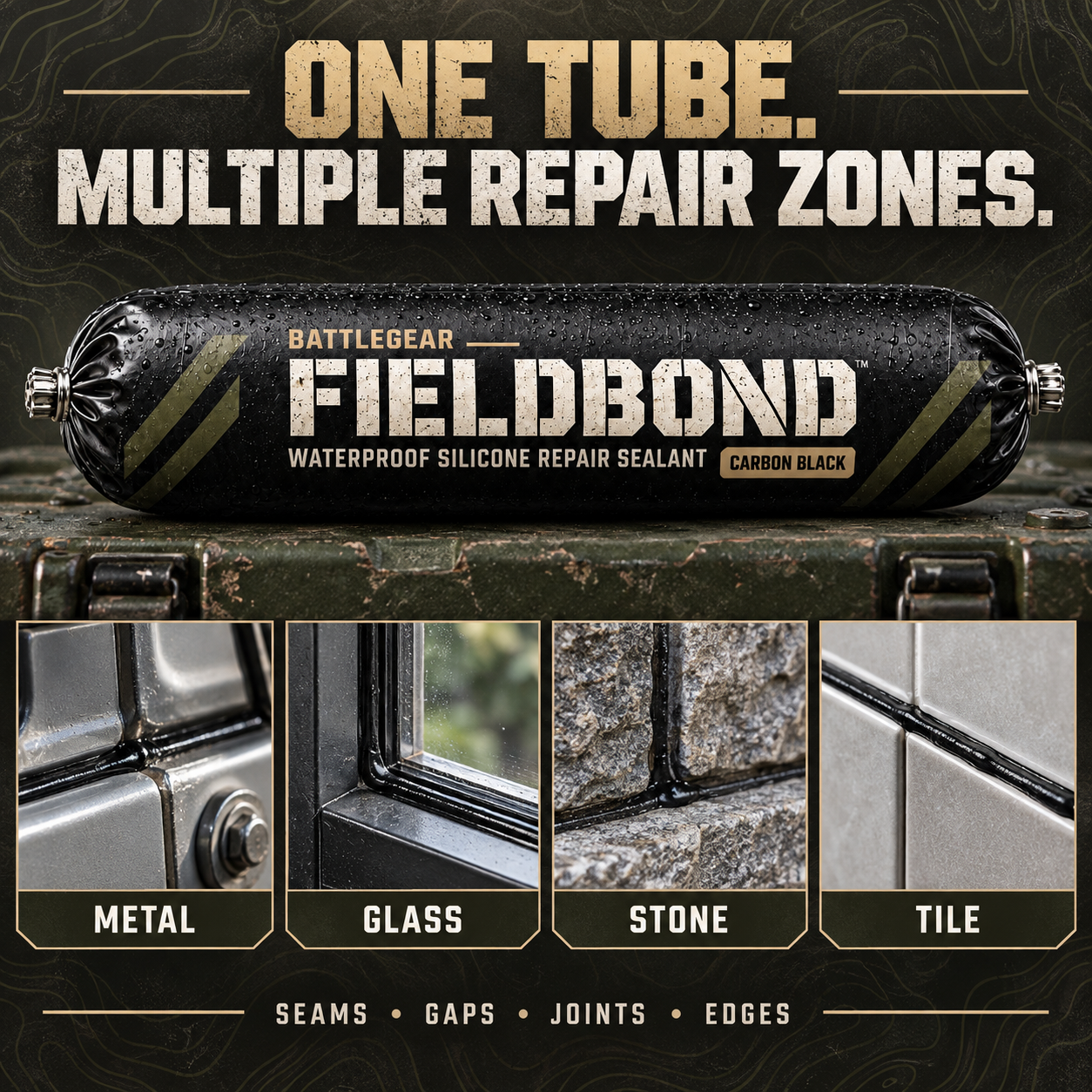 BattleGear™ FieldBond Waterproof Silicone Repair Sealant - All-Weather Field Repair Tube