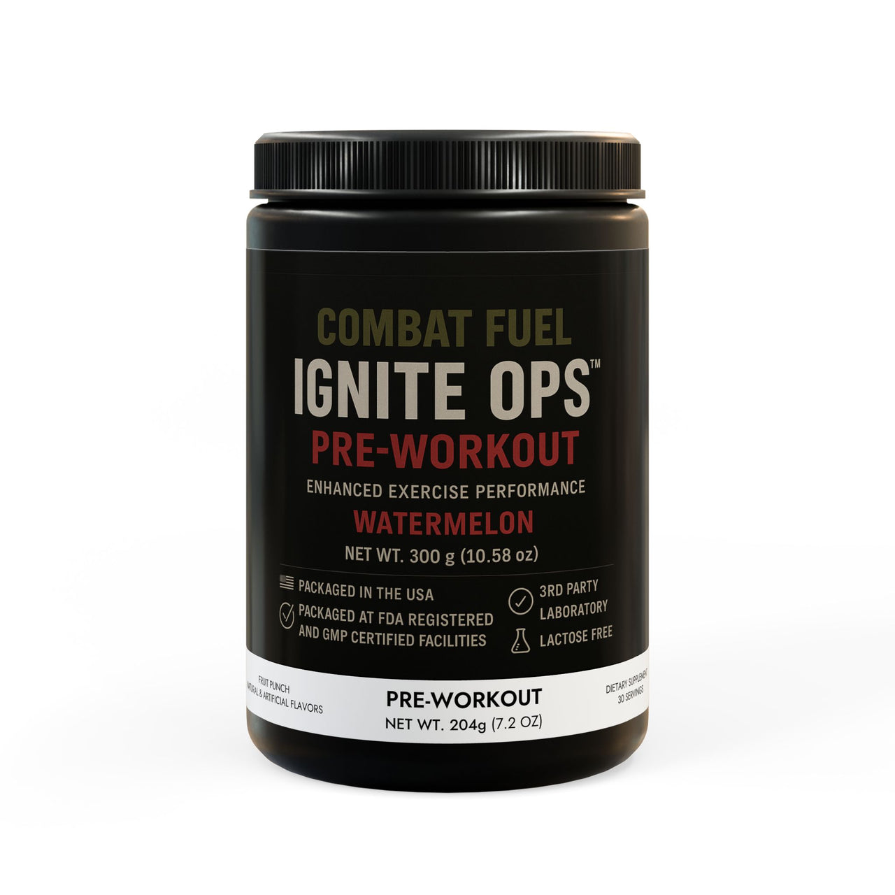 Combat Fuel™ Ignite OPS™ Pre-Workout – Fruit Punch (204g, 7.1oz)
