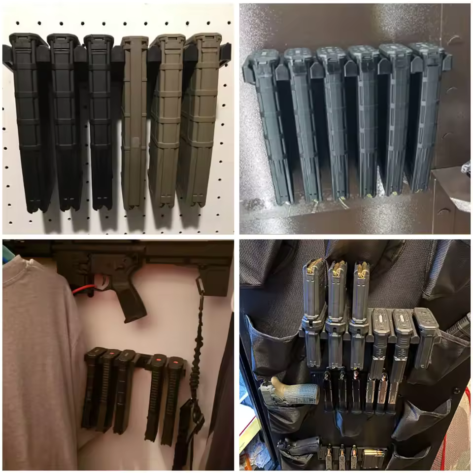 6 Slot Magazine Rack – Wall or Safe Mount Storage System – Military ...