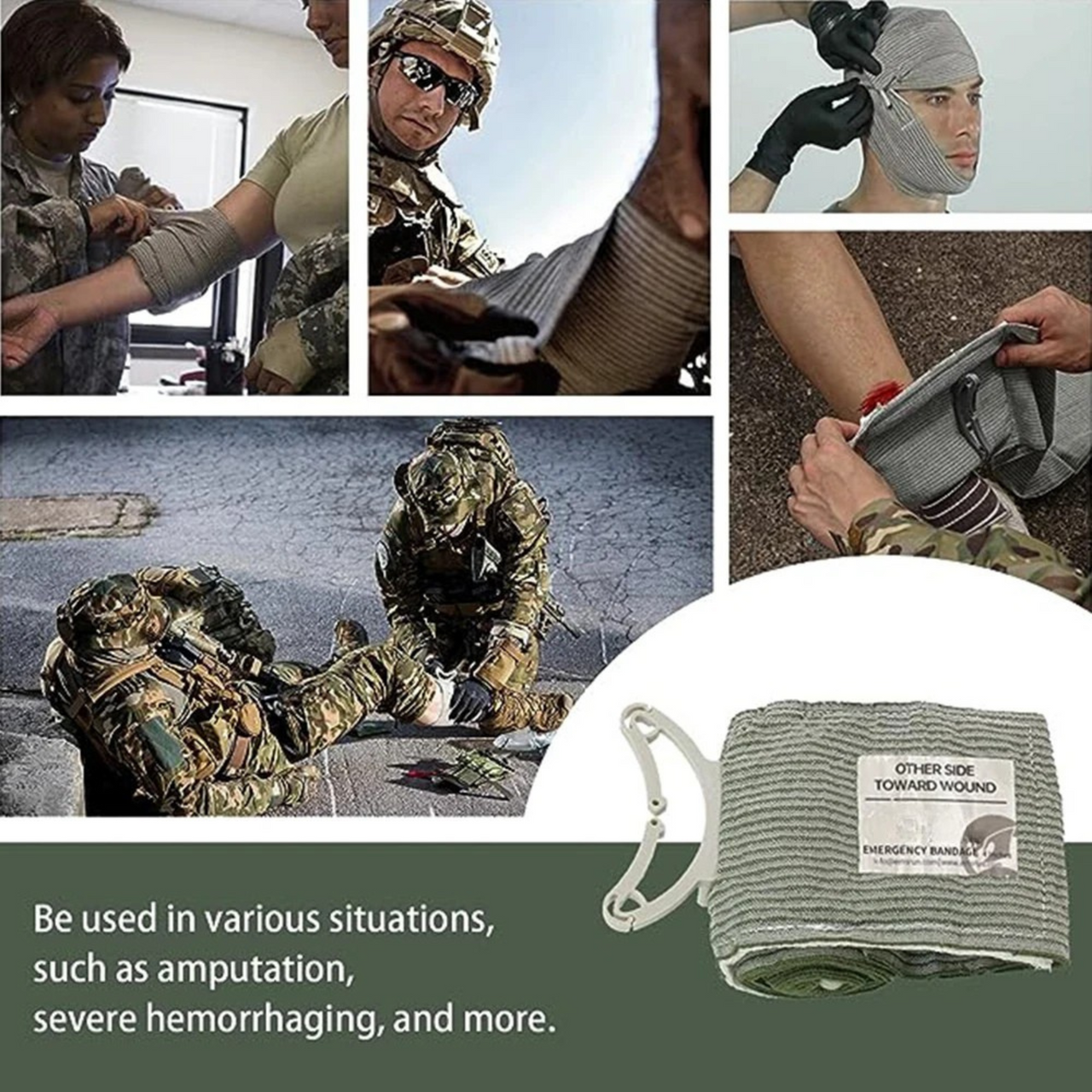 Tactical 4/6" Emergency Bandage – Combat Trauma Wound Dressing