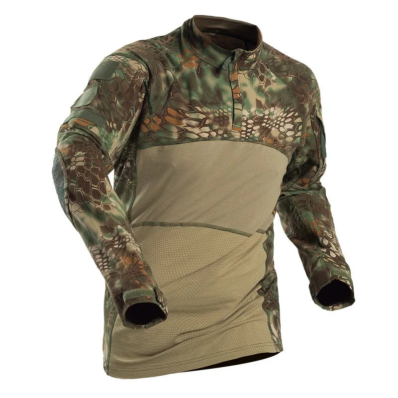BattleGear™ – Frog Skin Camo Combat Shirt | Lightweight Tactical Performance