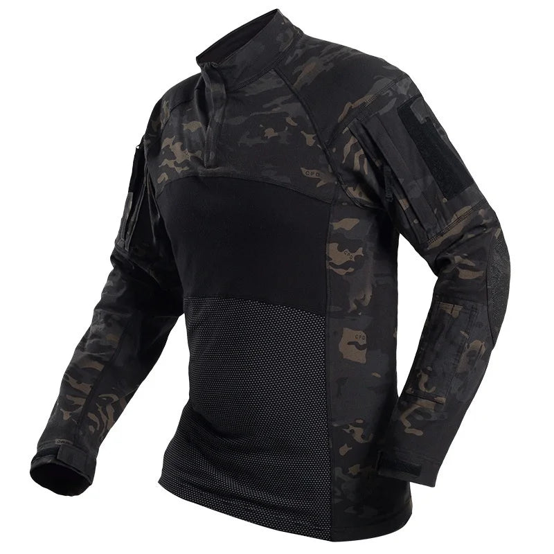 BattleGear™ – Frog Skin Camo Combat Shirt | Lightweight Tactical Performance