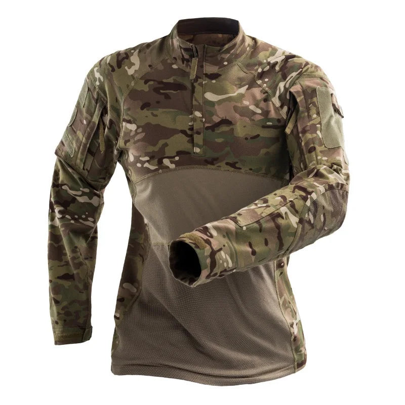 BattleGear™ – Frog Skin Camo Combat Shirt | Lightweight Tactical Performance