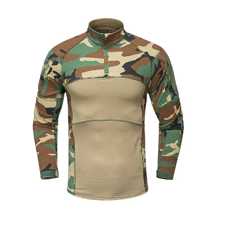 BattleGear™ – Frog Skin Camo Combat Shirt | Lightweight Tactical Performance