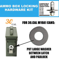 Thumbnail for BattleGear™ – 50 Cal Ammo Box Can Steel Gun Lock Hardware Kit