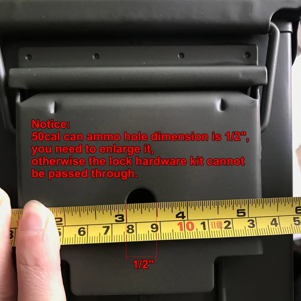 BattleGear™ – 50 Cal Ammo Box Can Steel Gun Lock Hardware Kit