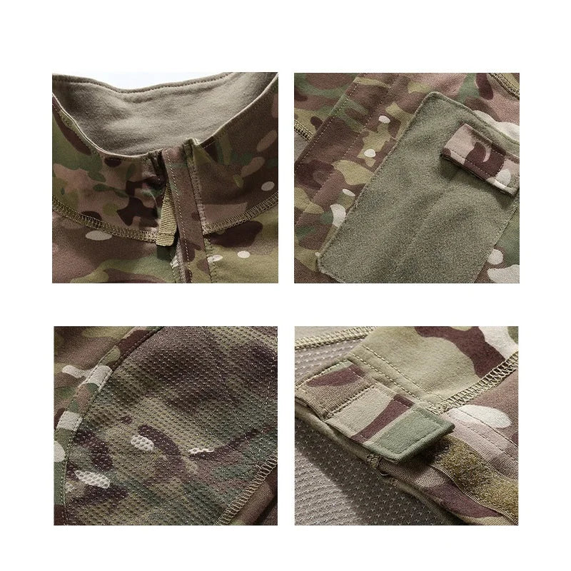 BattleGear™ – Frog Skin Camo Combat Shirt | Lightweight Tactical Performance