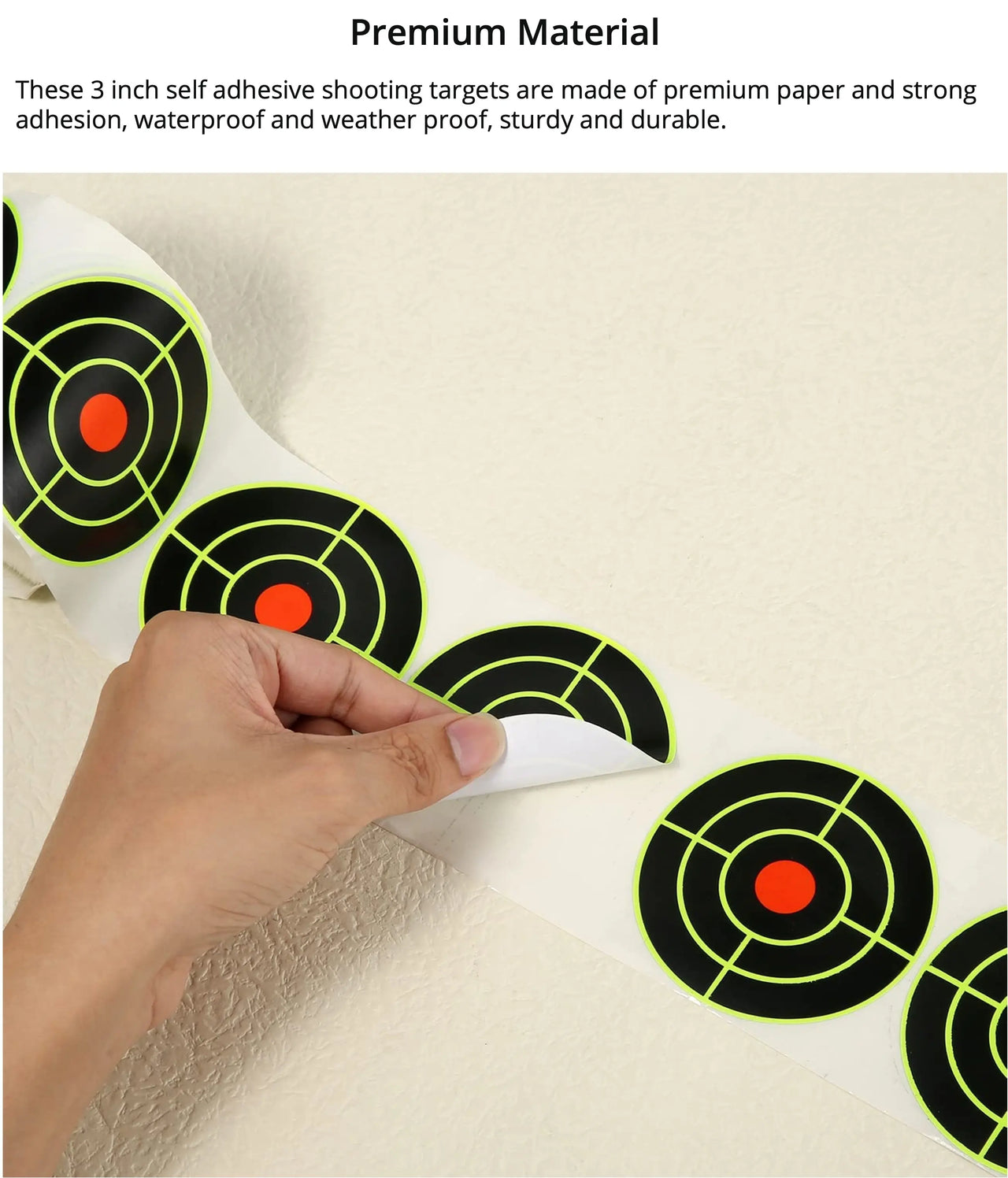 BattleGear™ – Self Adhesive Shooting Target Stickers - 200 Pcs Splatter Reactive Training