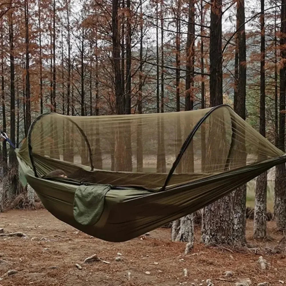 Mosquito Net Camping Hammock – Parachute Nylon Hammock with Insect Protection