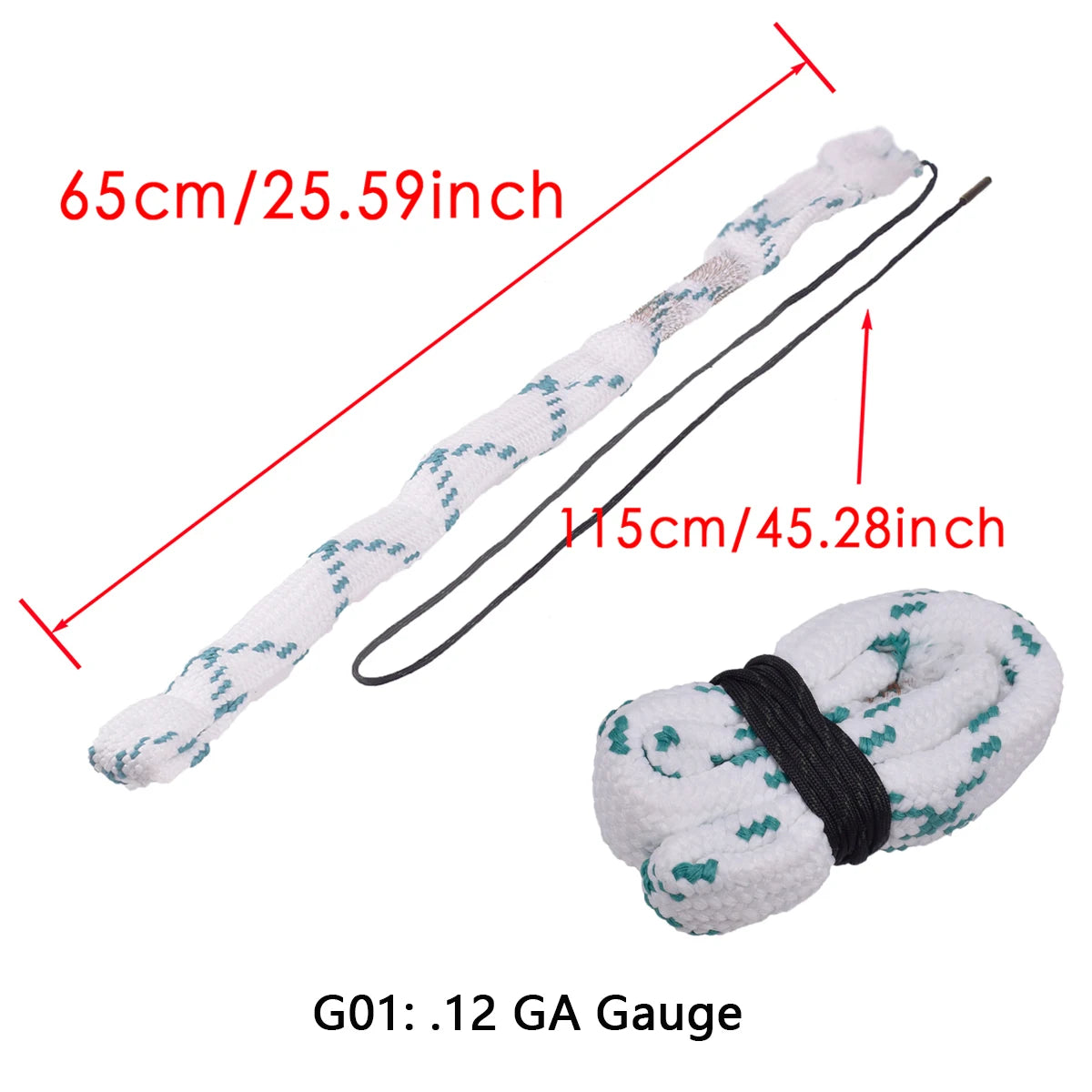 BattleGear™ – Tactical Gun Bore Rope Brush Cleaner - Multi-Caliber Rifle Barrel Cleaning