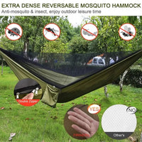 Thumbnail for Mosquito Net Camping Hammock – Parachute Nylon Hammock with Insect Protection