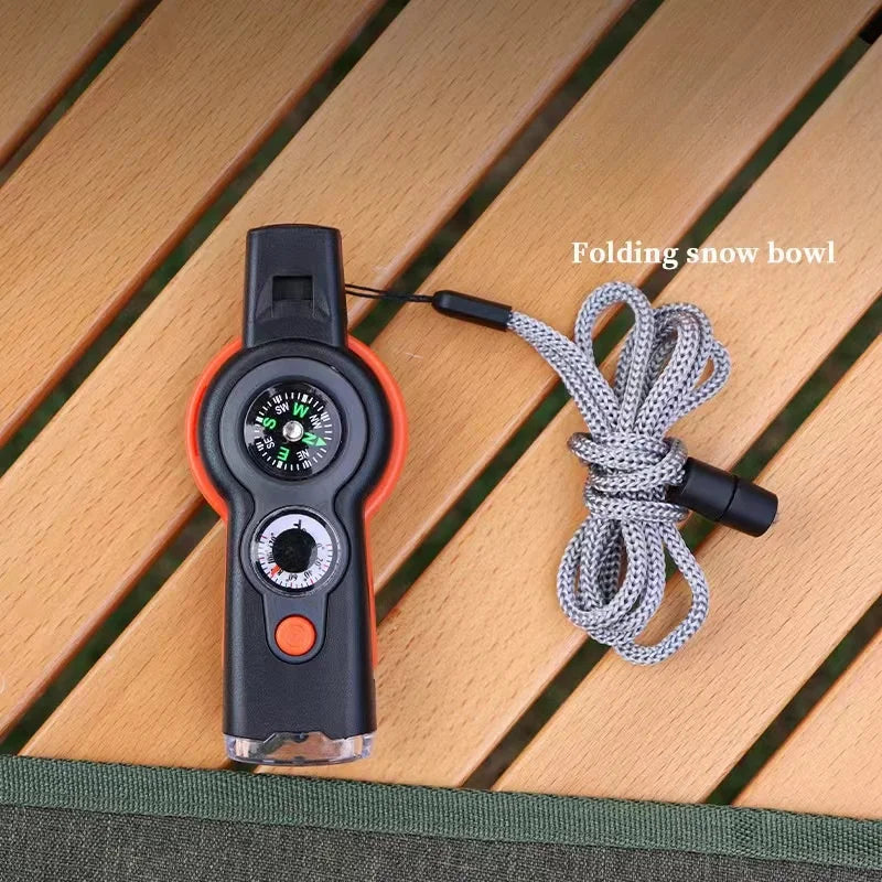 BreakPoint™ 7-In-1 Survival Whistle - Emergency Multi-Function Safety Whistle for Hiking Camping