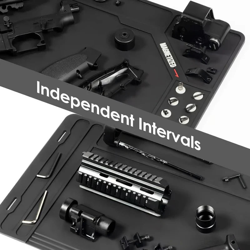 BattleGear™ magnetic gun cleaning work mat with parts organizer