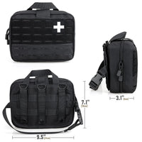 Thumbnail for Tactical Molle Medical Pouch - Upgraded Size, Large Capacity IFAK Pouch with Detachable Quick Release and Headrest Mount