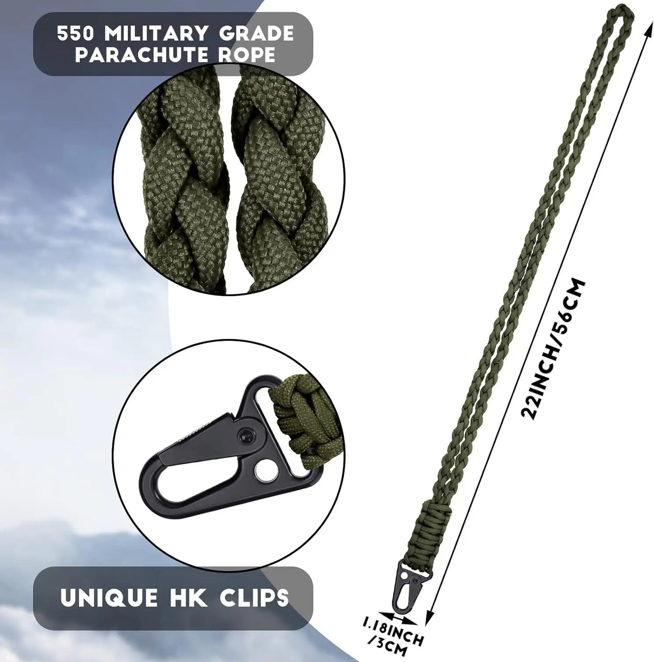 Ranger Paracord Lanyard - Heavy Duty Key Chain