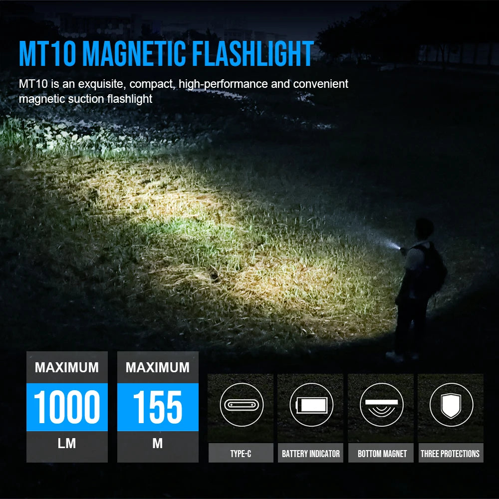 Trustfire™ Micro EDC Flashlight – 1000 Lumen Rechargeable Magnetic Mini Torch