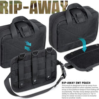 Thumbnail for Tactical Molle Medical Pouch - Upgraded Size, Large Capacity IFAK Pouch with Detachable Quick Release and Headrest Mount