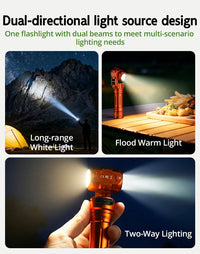 Thumbnail for BattleGear™ - Dual-Beam Rotating Head Flashlight - Magnetic Tail Work Light