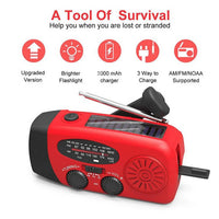 Thumbnail for FieldLux™ - Solar Hand Crank Emergency Radio - USB Charger & LED Light