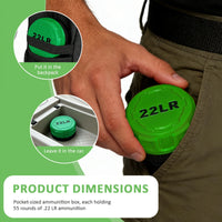Thumbnail for BattleGear™ Mini .22LR Ammunition Storage Box – Compact Secure Screw-Lid Case