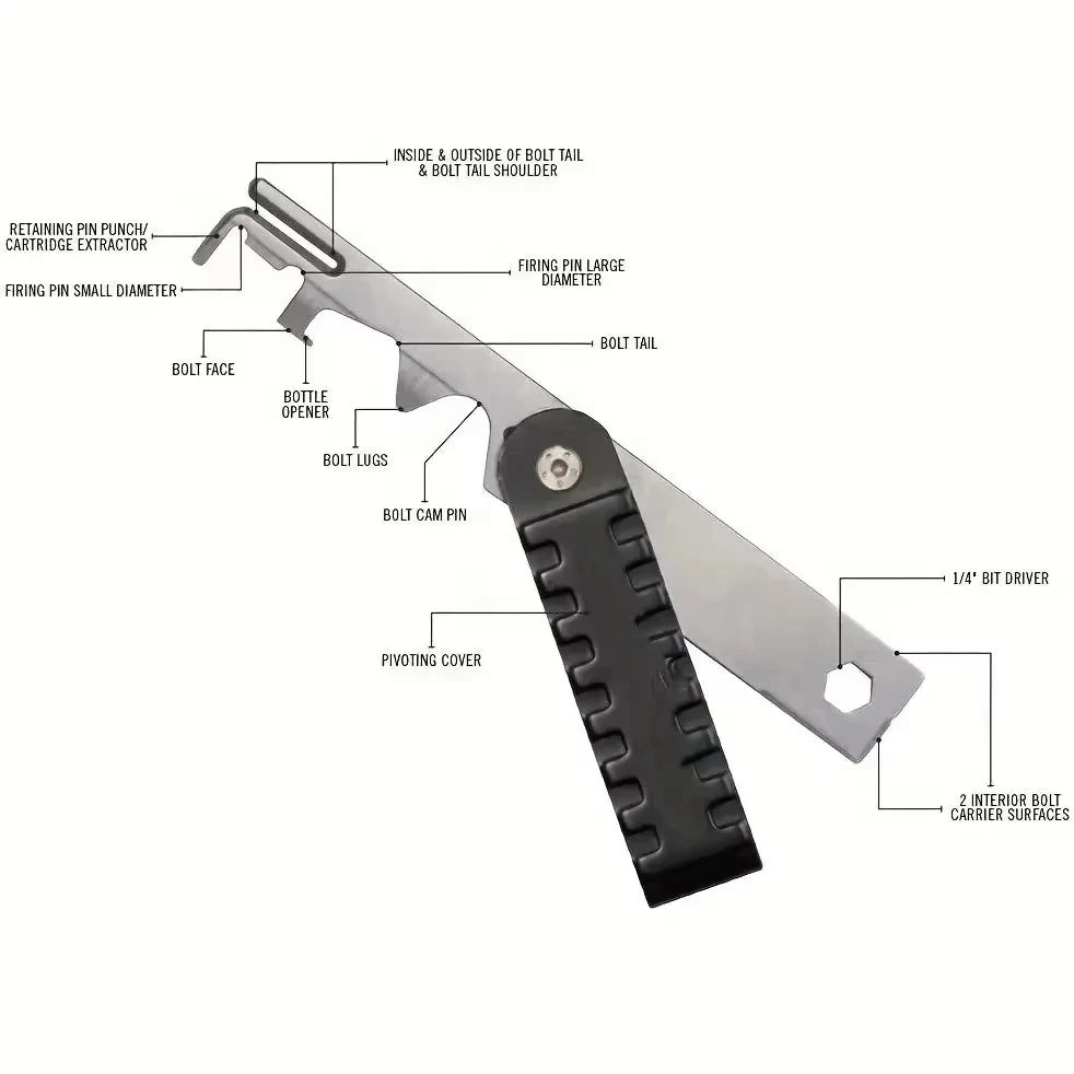 BattleGear™ – AR-15 BCG Carbon Scraper – Bolt Cleaning Kit for .223/5.56