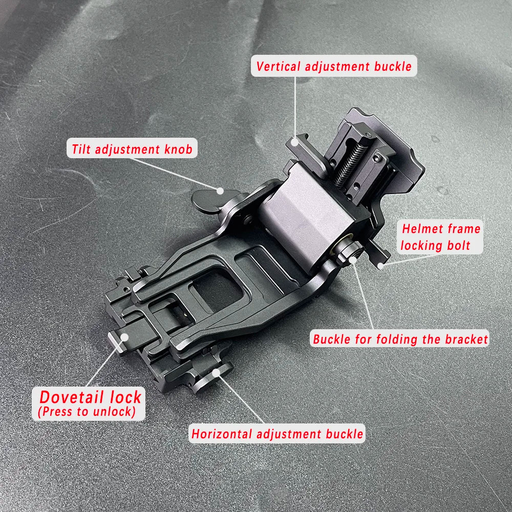 BattleGear™ – Low Profile NVG Helmet Mount – Flip-Up Dovetail Bracket