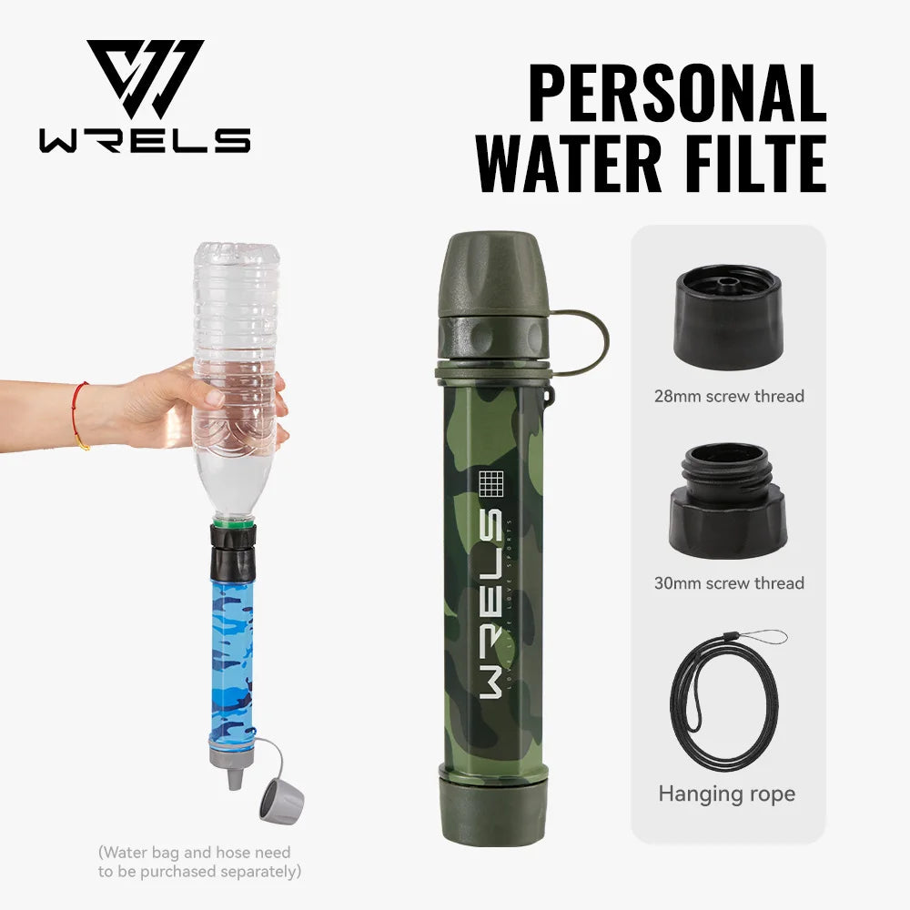 AquaTrek™ Carbon Fiber Water Filter Straw - Portable Survival Purifier Set