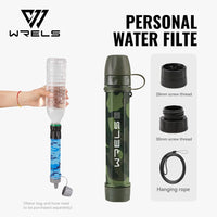 Thumbnail for AquaTrek™ Carbon Fiber Water Filter Straw - Portable Survival Purifier Set