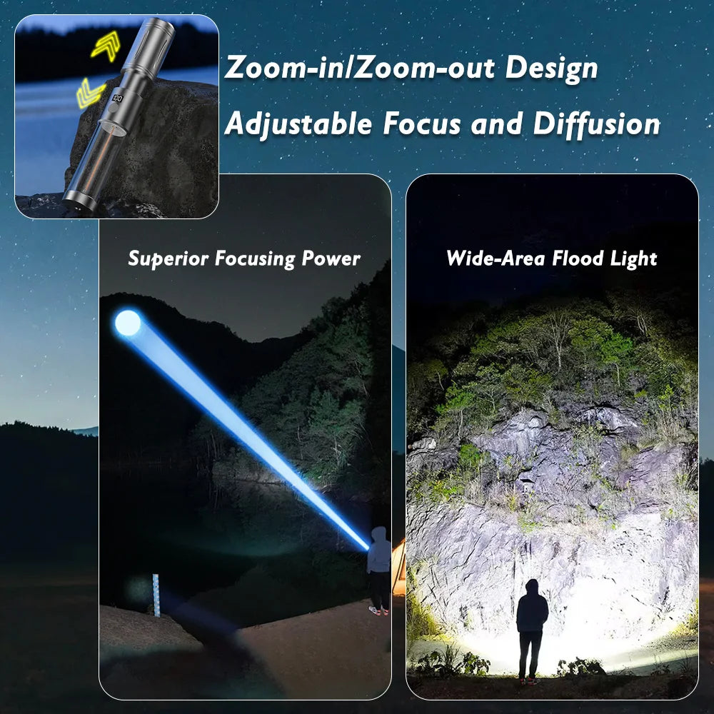 FieldLux™ Telescopic Camp Lantern - 8000mAh Power Bank & Tripod Light