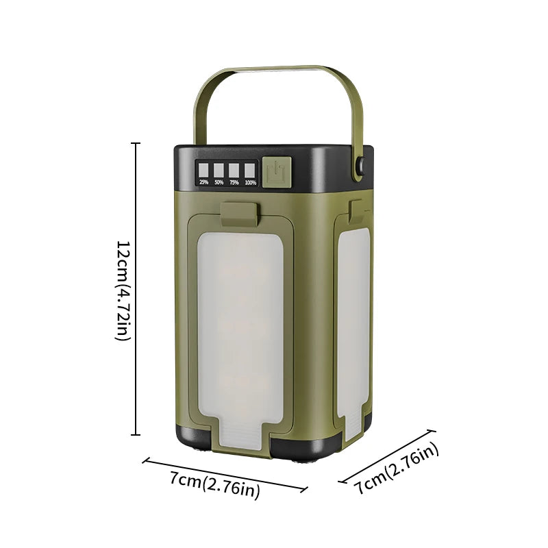 FieldLux™ SolarFold Camping Lantern - Solar USB Tent Light + 2000mAh Power Bank