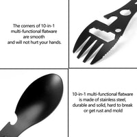 Thumbnail for BattleGear™ Portable Outdoor Fork & Spoon Set - Lightweight Survival Eating Tool