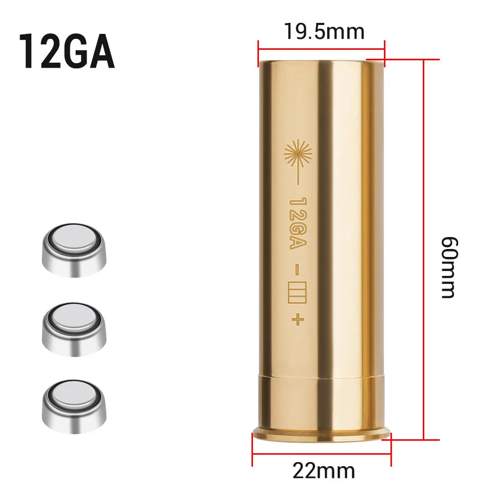 Red Dot Laser Brass Boresighter – Multi-Caliber Precision Zero Tool