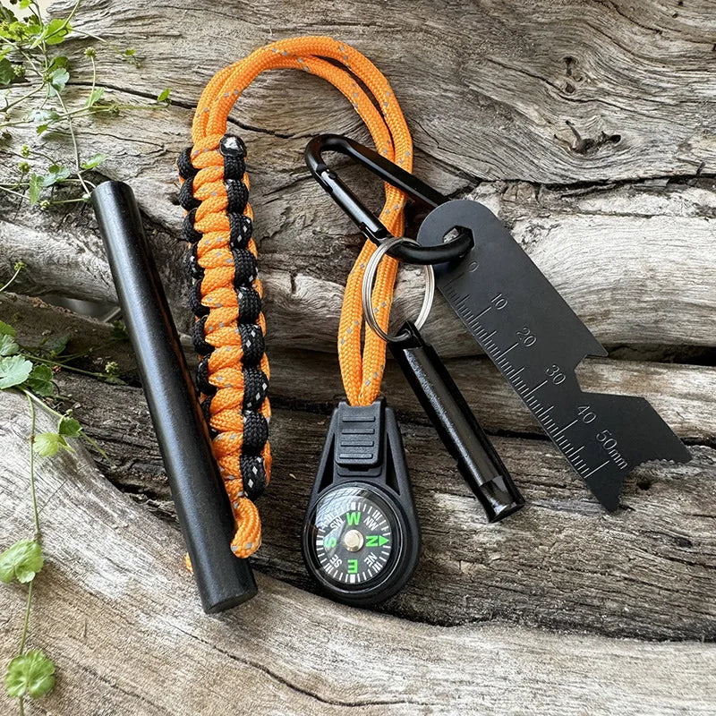 BattleGear™ Survival Fire Starter Kit - Ferro Rod with Compass, Whistle & Striker