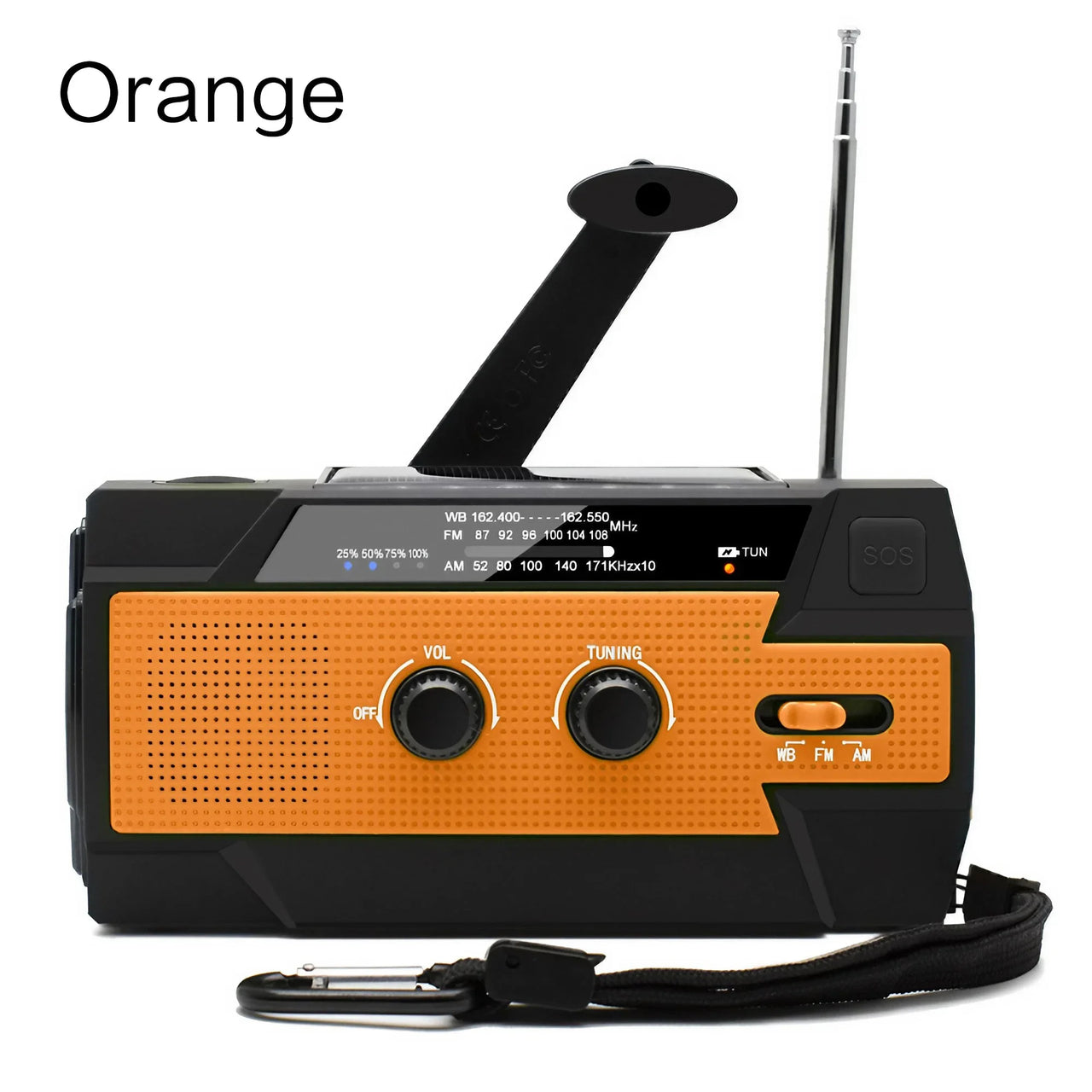 FieldLux™ - Solar Hand Crank Emergency Radio - USB Charger & LED Light