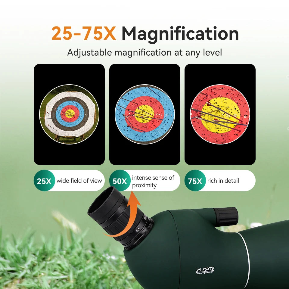 TacSight™ Spotting Scope - Waterproof PORRO Prism Telescope for Shooting Hunting