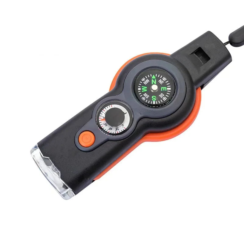 BreakPoint™ 7-In-1 Survival Whistle - Emergency Multi-Function Safety Whistle for Hiking Camping