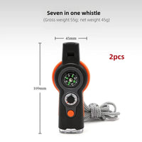 Thumbnail for BreakPoint™ 7-In-1 Survival Whistle - Emergency Multi-Function Safety Whistle for Hiking Camping