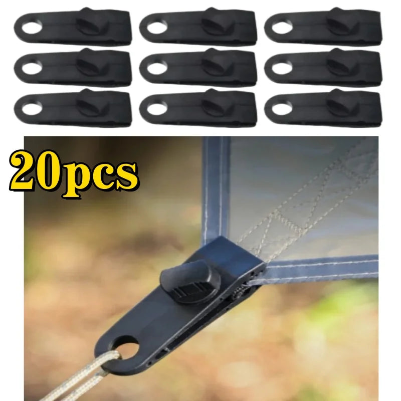 BattleGear™ - Heavy-Duty Tarp Clips - Locking Jaw Tent & Canopy Clamps