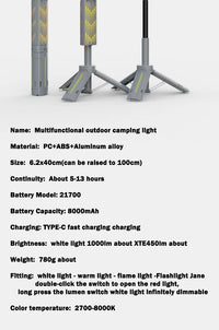 Thumbnail for FieldLux™ Telescopic Camp Lantern - 8000mAh Power Bank & Tripod Light