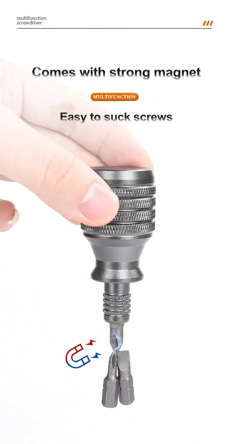 BattleGear™ - 7-in-1 Mini Screwdriver Set - Aluminum EDC Precision Tool
