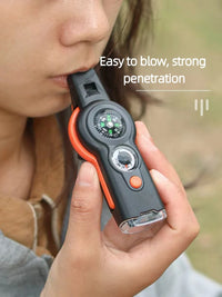 Thumbnail for BreakPoint™ 7-In-1 Survival Whistle - Emergency Multi-Function Safety Whistle for Hiking Camping