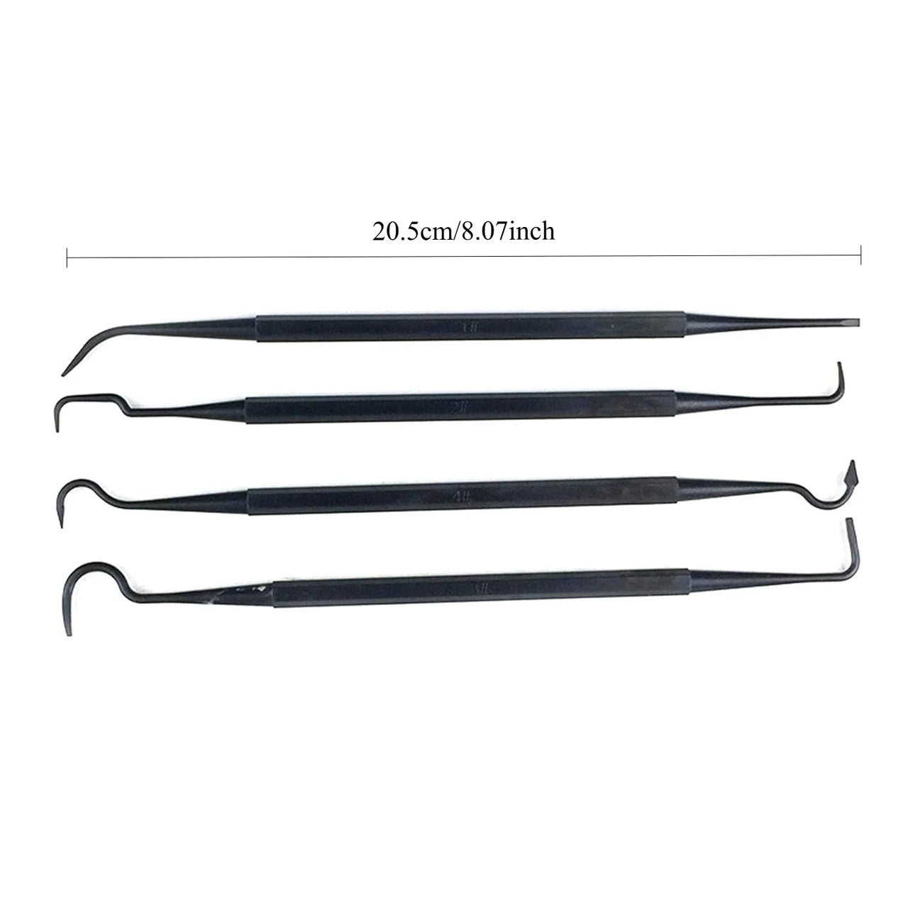 Four double-ended gun cleaning picks