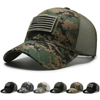 Thumbnail for American Flag Adjustable Camouflage Hat